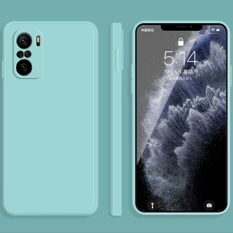 For Xiaomi Redmi K40 Solid Color Imitation Liquid Silicone Straight Edge Dropproof Full Coverage Protective Case