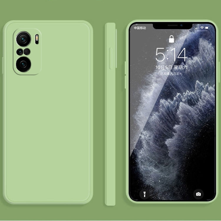 For Xiaomi Redmi K40 Solid Color Imitation Liquid Silicone Straight Edge Dropproof Full Coverage Protective Case