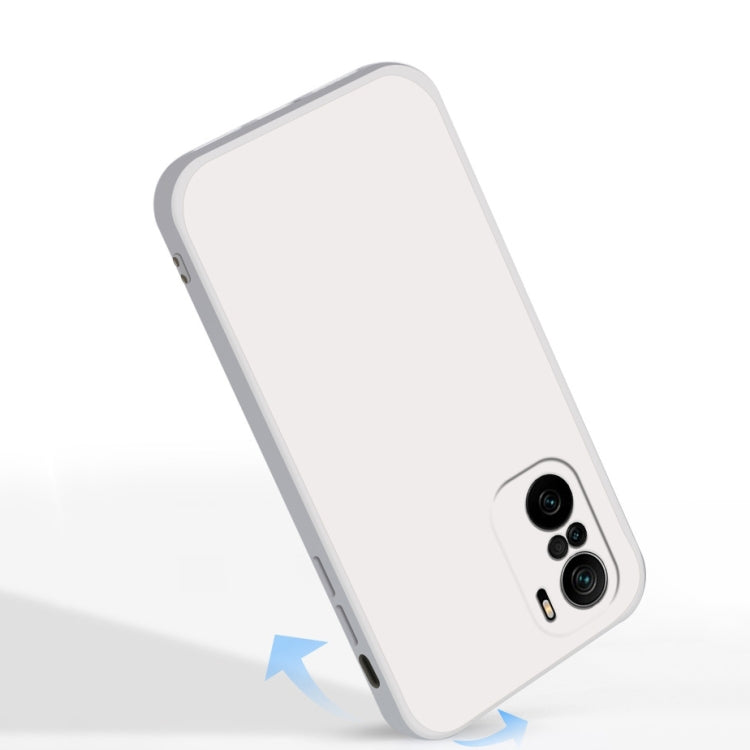 For Xiaomi Redmi K40 Pro Solid Color Imitation Liquid Silicone Straight Edge Dropproof Full Coverage Protective Case