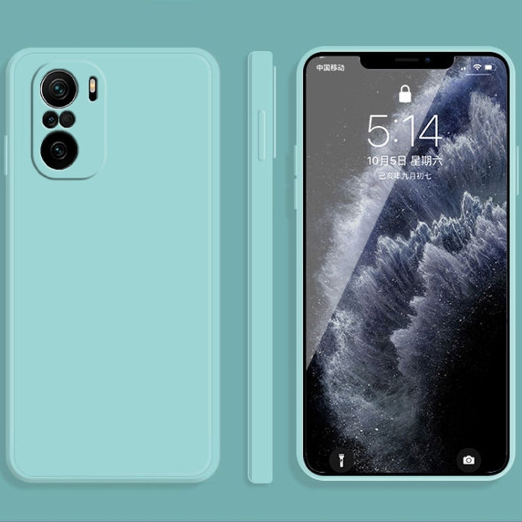 For Xiaomi Redmi K40 Pro Solid Color Imitation Liquid Silicone Straight Edge Dropproof Full Coverage Protective Case