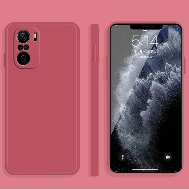 For Xiaomi Redmi K40 Pro Solid Color Imitation Liquid Silicone Straight Edge Dropproof Full Coverage Protective Case