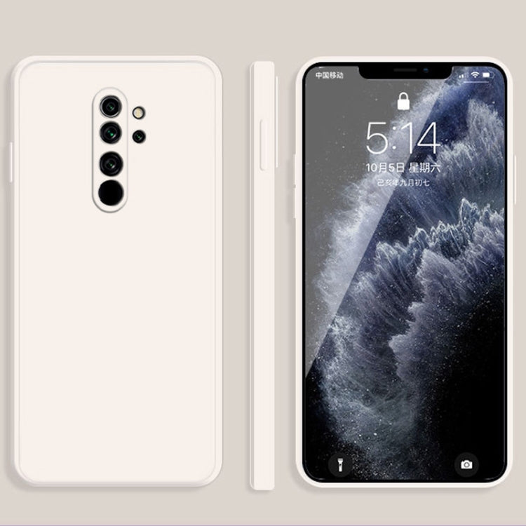 For Xiaomi Redmi Note 8 Pro Solid Color Imitation Liquid Silicone Straight Edge Dropproof Full Coverage Protective Case