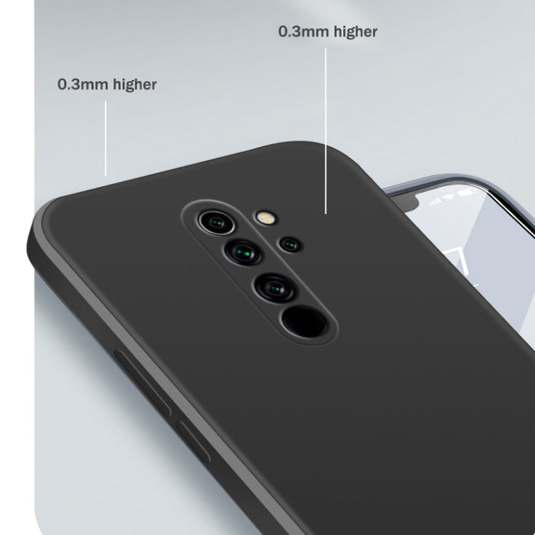 For Xiaomi Redmi Note 8 Pro Solid Color Imitation Liquid Silicone Straight Edge Dropproof Full Coverage Protective Case