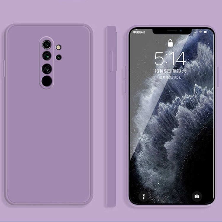 For Xiaomi Redmi Note 8 Pro Solid Color Imitation Liquid Silicone Straight Edge Dropproof Full Coverage Protective Case