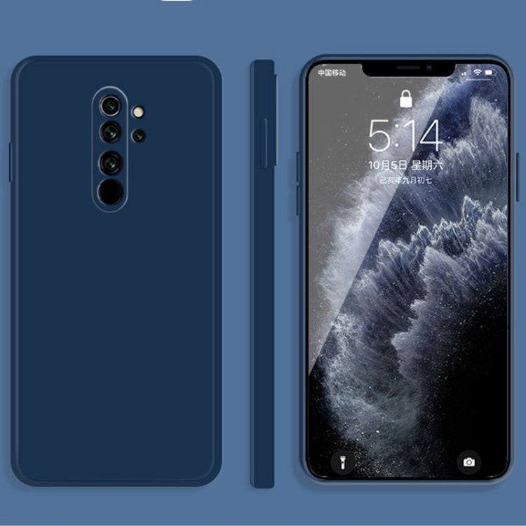 For Xiaomi Redmi Note 8 Pro Solid Color Imitation Liquid Silicone Straight Edge Dropproof Full Coverage Protective Case