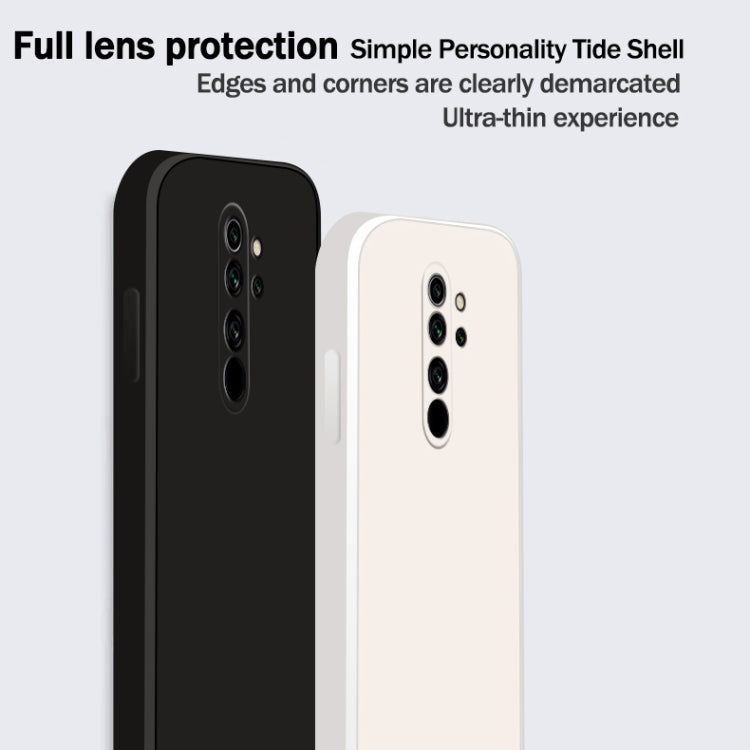 For Xiaomi Redmi Note 8 Pro Solid Color Imitation Liquid Silicone Straight Edge Dropproof Full Coverage Protective Case