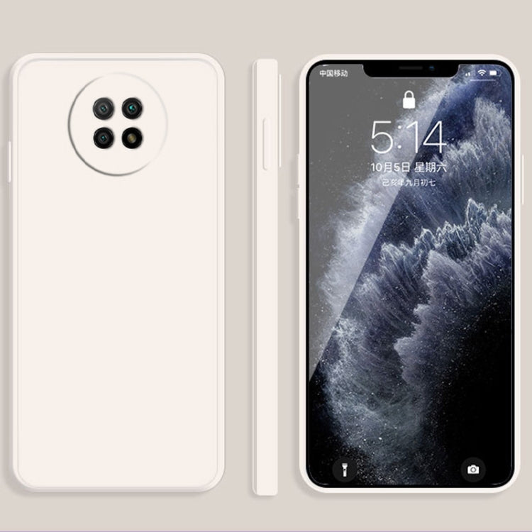 For Xiaomi Redmi Note 9 5G Solid Color Imitation Liquid Silicone Straight Edge Dropproof Full Coverage Protective Case