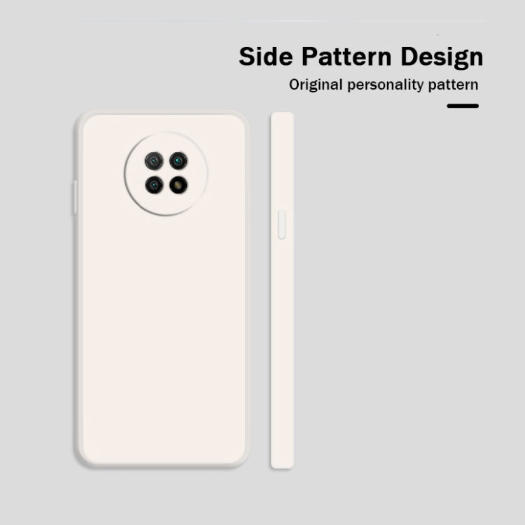 For Xiaomi Redmi Note 9 5G Solid Color Imitation Liquid Silicone Straight Edge Dropproof Full Coverage Protective Case