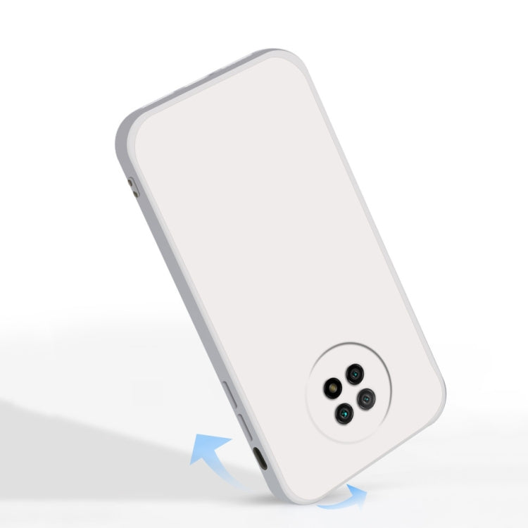 For Xiaomi Redmi Note 9 5G Solid Color Imitation Liquid Silicone Straight Edge Dropproof Full Coverage Protective Case