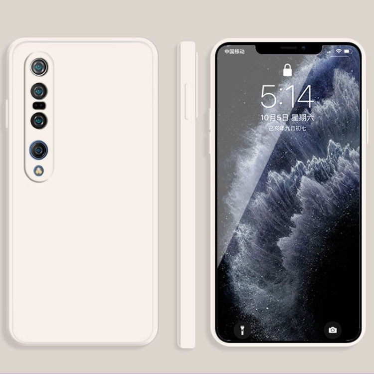 For Xiaomi Mi 10 Pro Solid Color Imitation Liquid Silicone Straight Edge Dropproof Full Coverage Protective Case