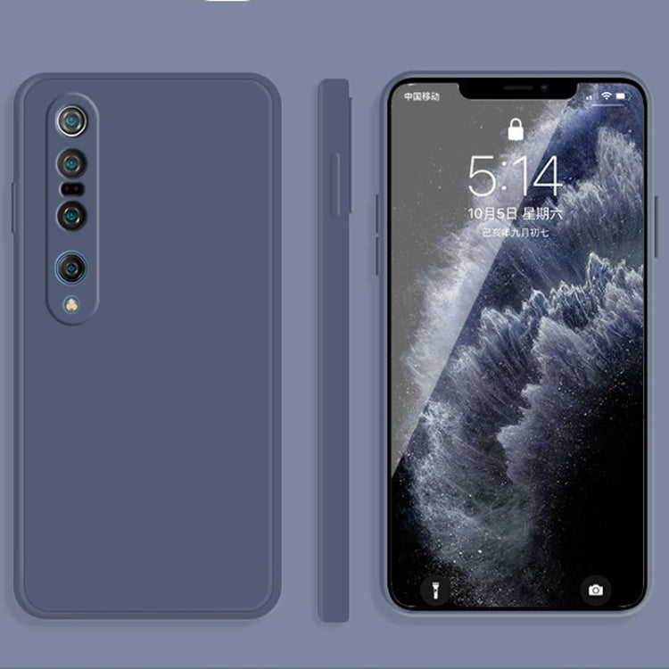 For Xiaomi Mi 10 Pro Solid Color Imitation Liquid Silicone Straight Edge Dropproof Full Coverage Protective Case