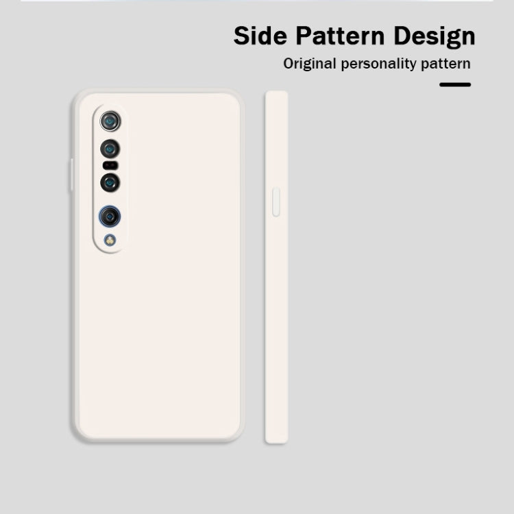 For Xiaomi Mi 10 Pro Solid Color Imitation Liquid Silicone Straight Edge Dropproof Full Coverage Protective Case