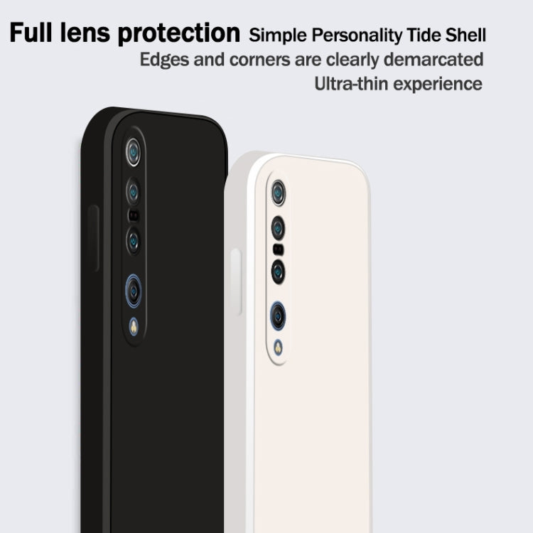 For Xiaomi Mi 10 Pro Solid Color Imitation Liquid Silicone Straight Edge Dropproof Full Coverage Protective Case