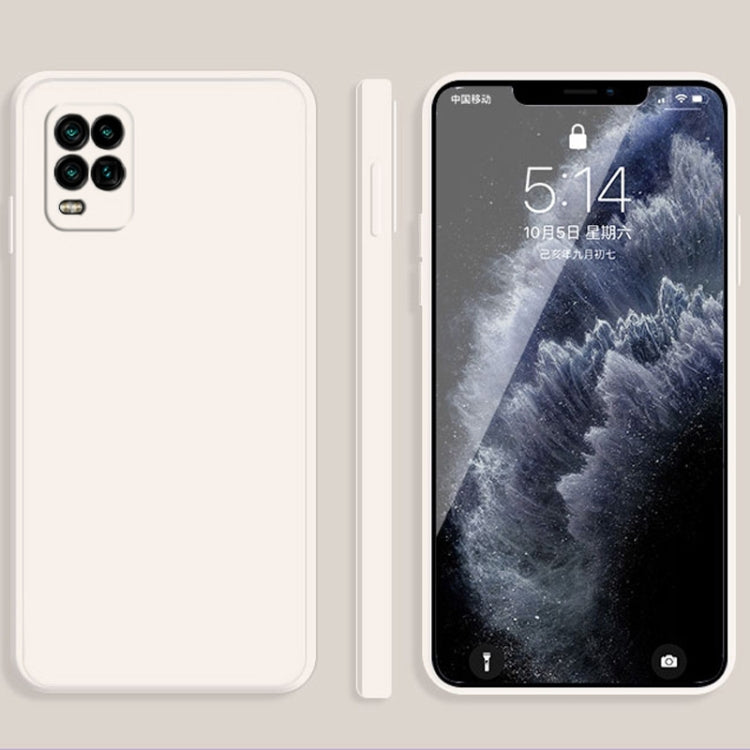 For Xiaomi Mi 10 Youth Solid Color Imitation Liquid Silicone Straight Edge Dropproof Full Coverage Protective Case