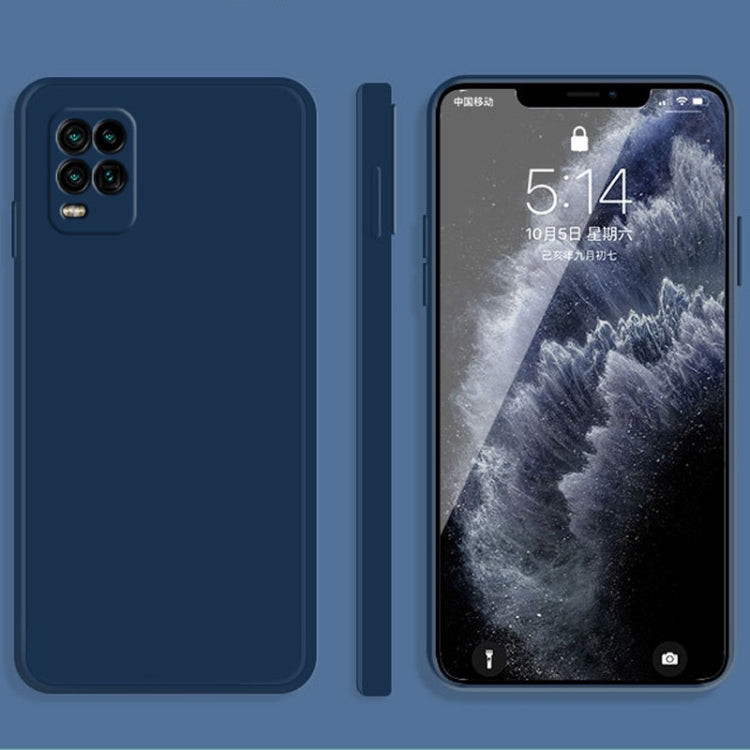 For Xiaomi Mi 10 Youth Solid Color Imitation Liquid Silicone Straight Edge Dropproof Full Coverage Protective Case