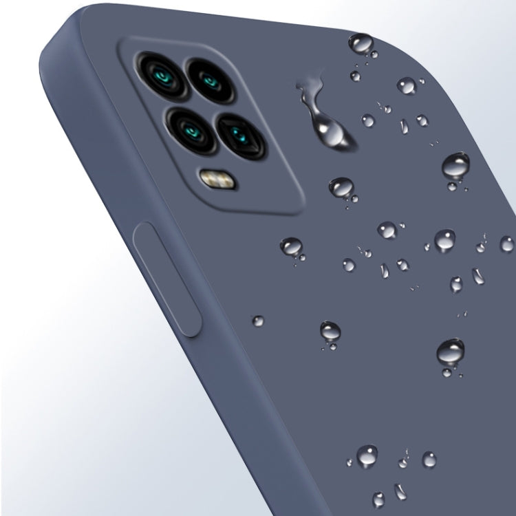 For Xiaomi Mi 10 Youth Solid Color Imitation Liquid Silicone Straight Edge Dropproof Full Coverage Protective Case