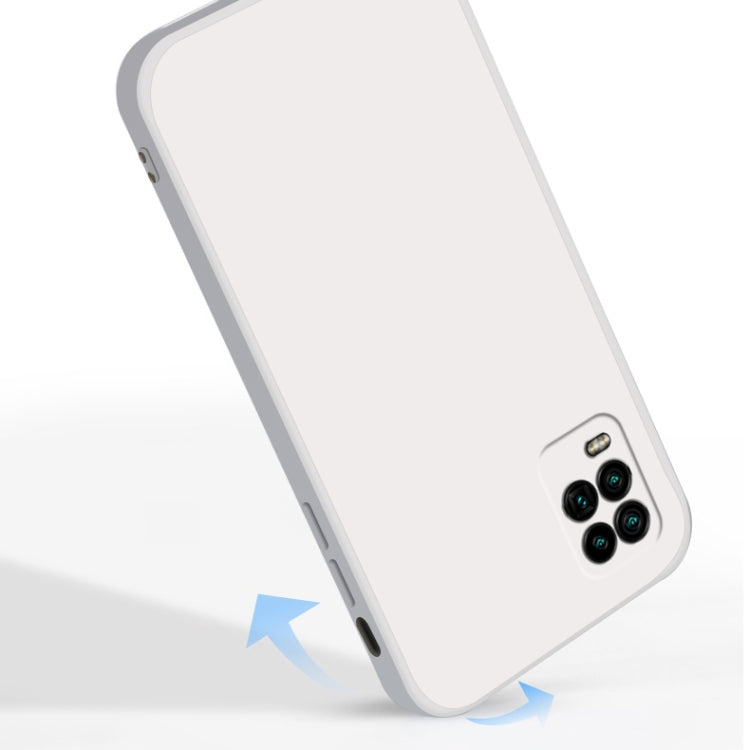 For Xiaomi Mi 10 Youth Solid Color Imitation Liquid Silicone Straight Edge Dropproof Full Coverage Protective Case