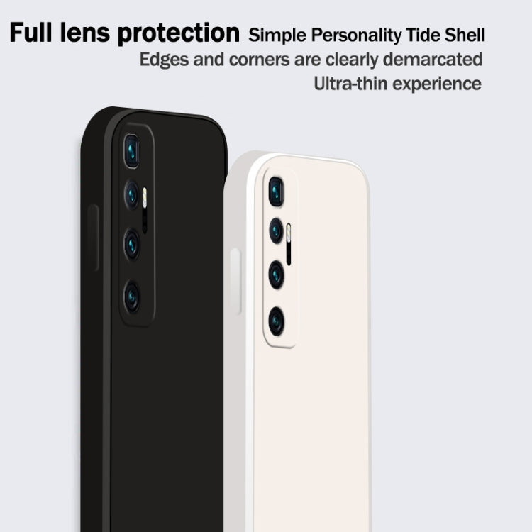 For Xiaomi Mi 10 Ultra Solid Color Imitation Liquid Silicone Straight Edge Dropproof Full Coverage Protective Case