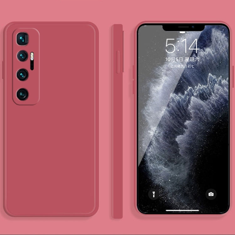 For Xiaomi Mi 10 Ultra Solid Color Imitation Liquid Silicone Straight Edge Dropproof Full Coverage Protective Case