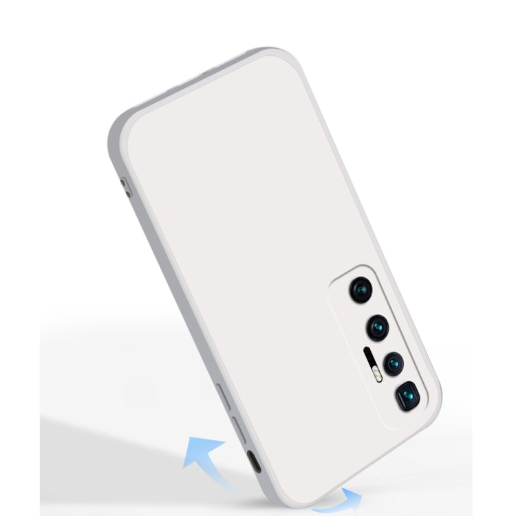 For Xiaomi Mi 10 Ultra Solid Color Imitation Liquid Silicone Straight Edge Dropproof Full Coverage Protective Case