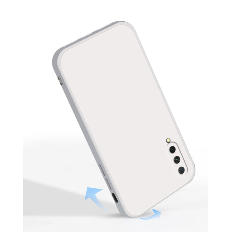 For Xiaomi CC9 Solid Color Imitation Liquid Silicone Straight Edge Dropproof Full Coverage Protective Case