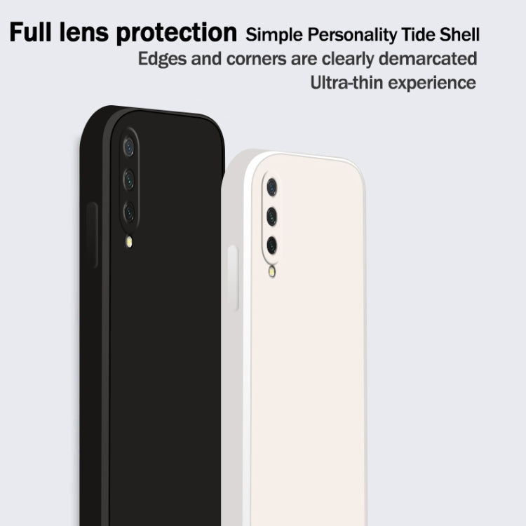 For Xiaomi CC9 Solid Color Imitation Liquid Silicone Straight Edge Dropproof Full Coverage Protective Case