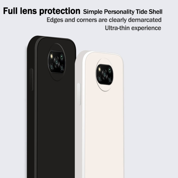 For Xiaomi Poco X3 NFC / Poco X3 Pro Solid Color Imitation Liquid Silicone Straight Edge Dropproof Full Coverage Protective Case