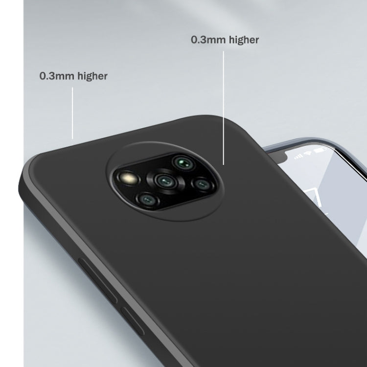 For Xiaomi Poco X3 NFC / Poco X3 Pro Solid Color Imitation Liquid Silicone Straight Edge Dropproof Full Coverage Protective Case