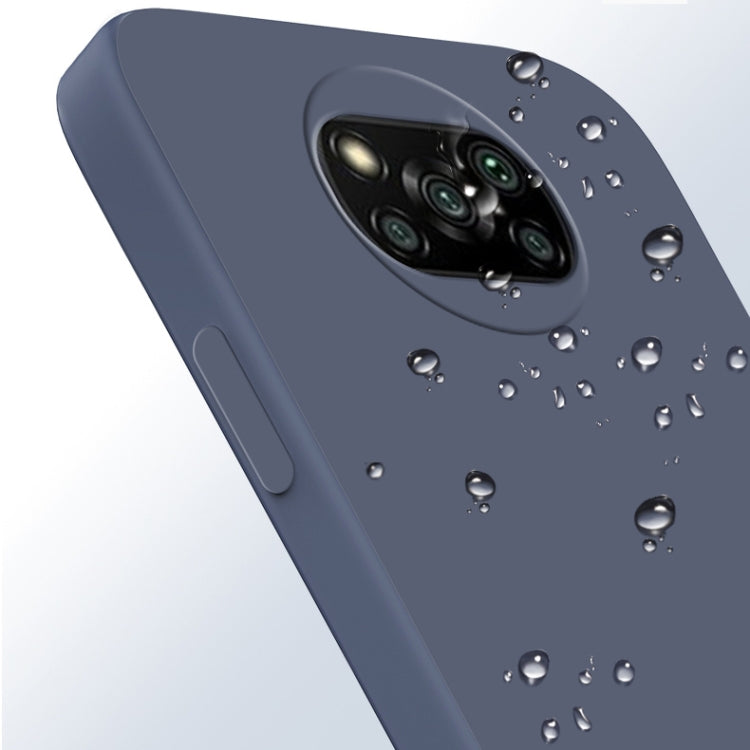 For Xiaomi Poco X3 NFC / Poco X3 Pro Solid Color Imitation Liquid Silicone Straight Edge Dropproof Full Coverage Protective Case