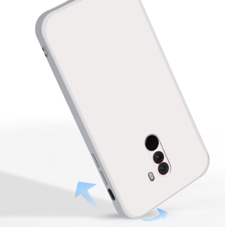 For Xiaomi PocoPhone F1 Solid Color Imitation Liquid Silicone Straight Edge Dropproof Full Coverage Protective Case