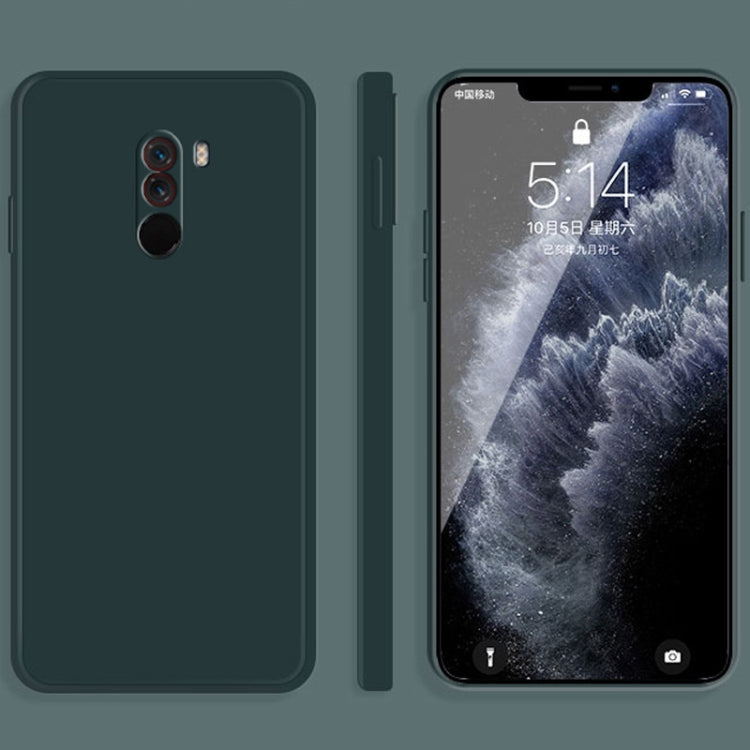 For Xiaomi PocoPhone F1 Solid Color Imitation Liquid Silicone Straight Edge Dropproof Full Coverage Protective Case