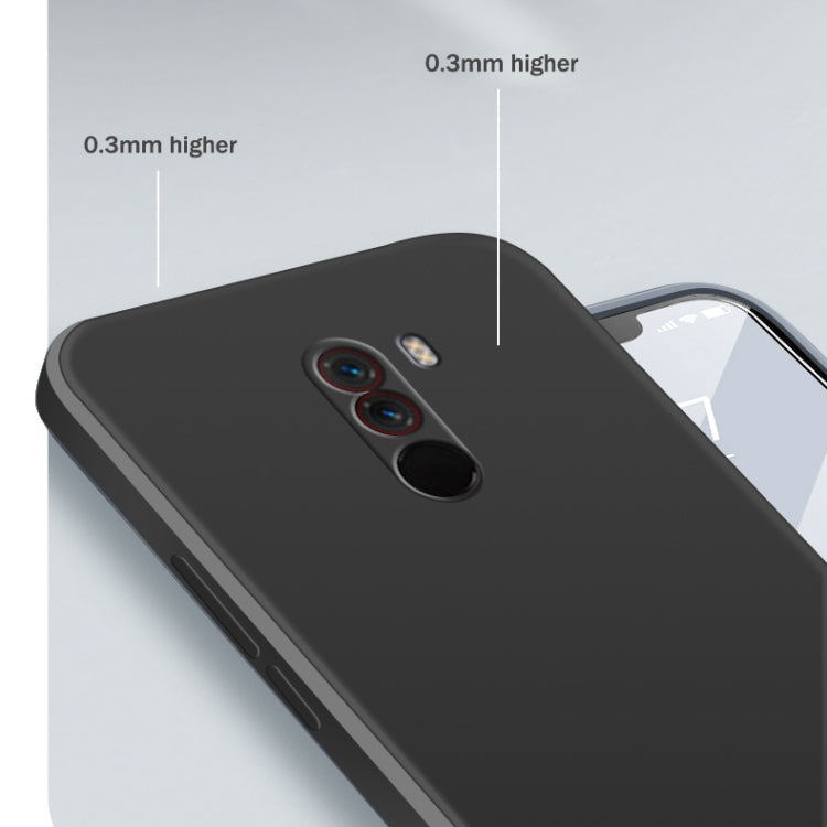 For Xiaomi PocoPhone F1 Solid Color Imitation Liquid Silicone Straight Edge Dropproof Full Coverage Protective Case