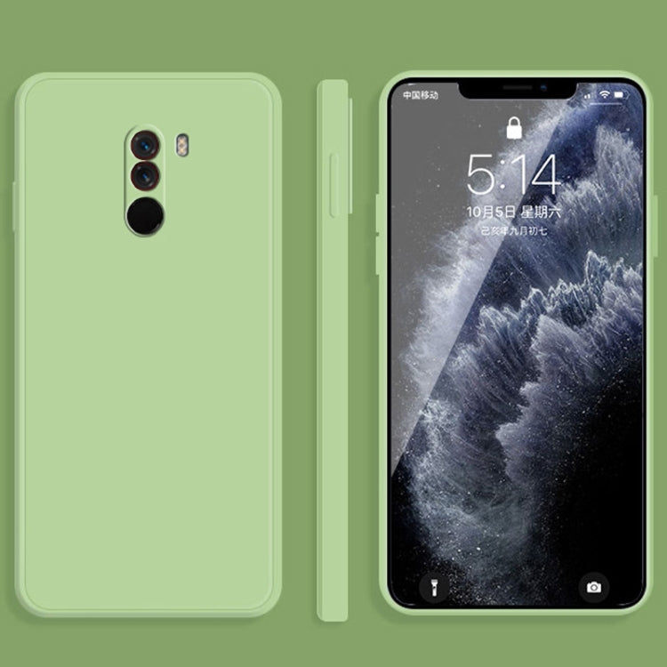 For Xiaomi PocoPhone F1 Solid Color Imitation Liquid Silicone Straight Edge Dropproof Full Coverage Protective Case
