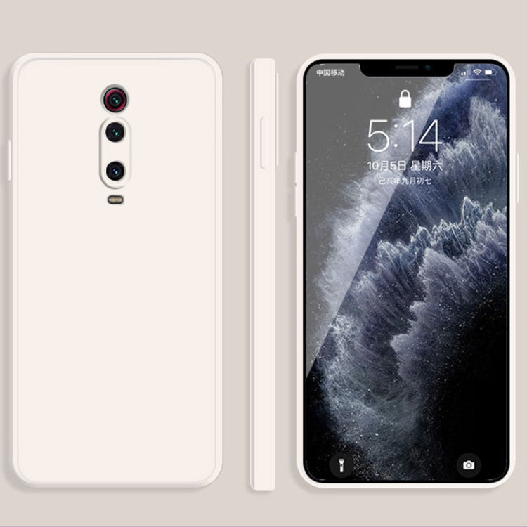 For Xiaomi Redmi K20 Solid Color Imitation Liquid Silicone Straight Edge Dropproof Full Coverage Protective Case