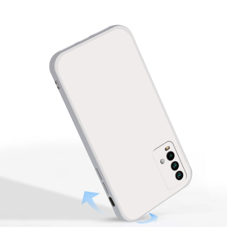 For Xiaomi Redmi Note 9 4G Solid Color Imitation Liquid Silicone Straight Edge Dropproof Full Coverage Protective Case