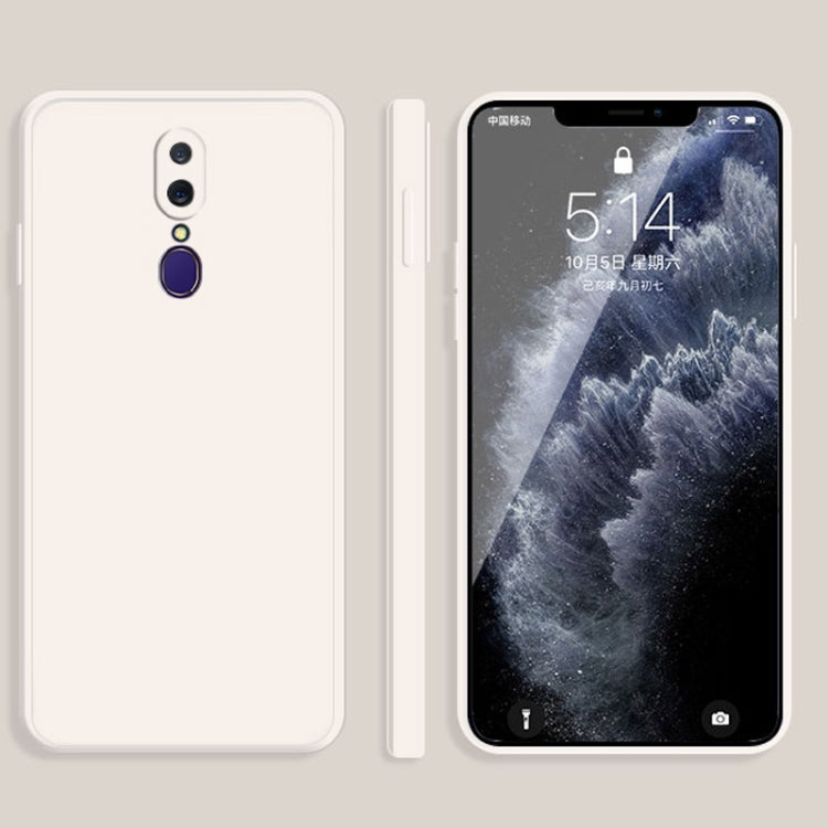 For OPPO A9 / A9X / F11 Solid Color Imitation Liquid Silicone Straight Edge Dropproof Full Coverage Protective Case