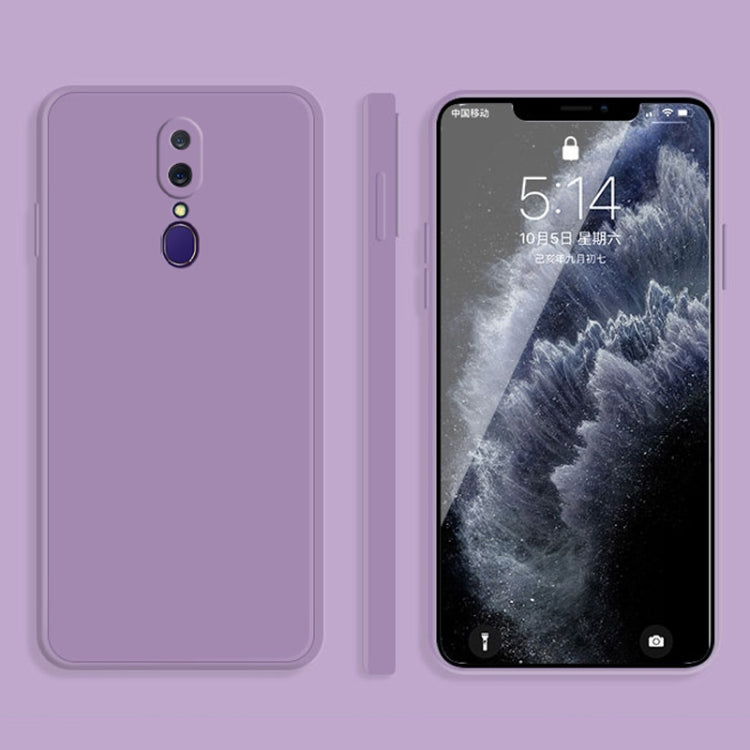 For OPPO A9 / A9X / F11 Solid Color Imitation Liquid Silicone Straight Edge Dropproof Full Coverage Protective Case
