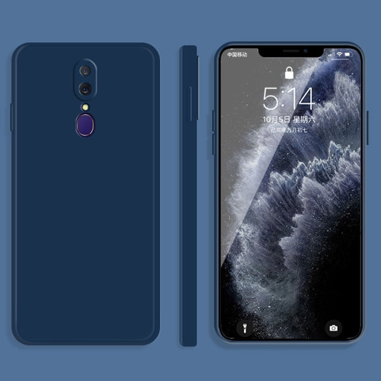 For OPPO A9 / A9X / F11 Solid Color Imitation Liquid Silicone Straight Edge Dropproof Full Coverage Protective Case