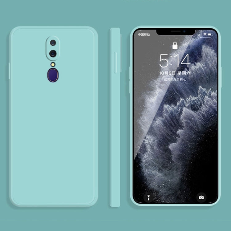 For OPPO A9 / A9X / F11 Solid Color Imitation Liquid Silicone Straight Edge Dropproof Full Coverage Protective Case