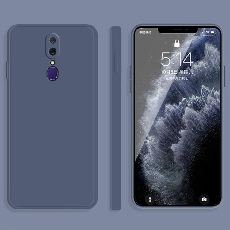 For OPPO A9 / A9X / F11 Solid Color Imitation Liquid Silicone Straight Edge Dropproof Full Coverage Protective Case