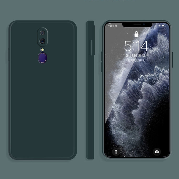 For OPPO A9 / A9X / F11 Solid Color Imitation Liquid Silicone Straight Edge Dropproof Full Coverage Protective Case