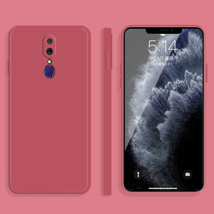 For OPPO A9 / A9X / F11 Solid Color Imitation Liquid Silicone Straight Edge Dropproof Full Coverage Protective Case