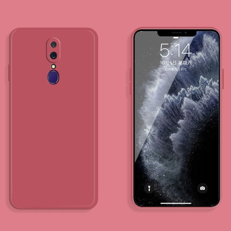 For OPPO A9 / A9X / F11 Solid Color Imitation Liquid Silicone Straight Edge Dropproof Full Coverage Protective Case