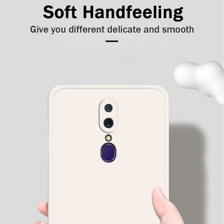 For OPPO A9 / A9X / F11 Solid Color Imitation Liquid Silicone Straight Edge Dropproof Full Coverage Protective Case