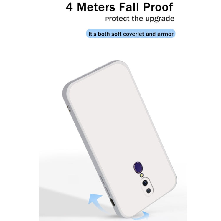 For OPPO A9 / A9X / F11 Solid Color Imitation Liquid Silicone Straight Edge Dropproof Full Coverage Protective Case