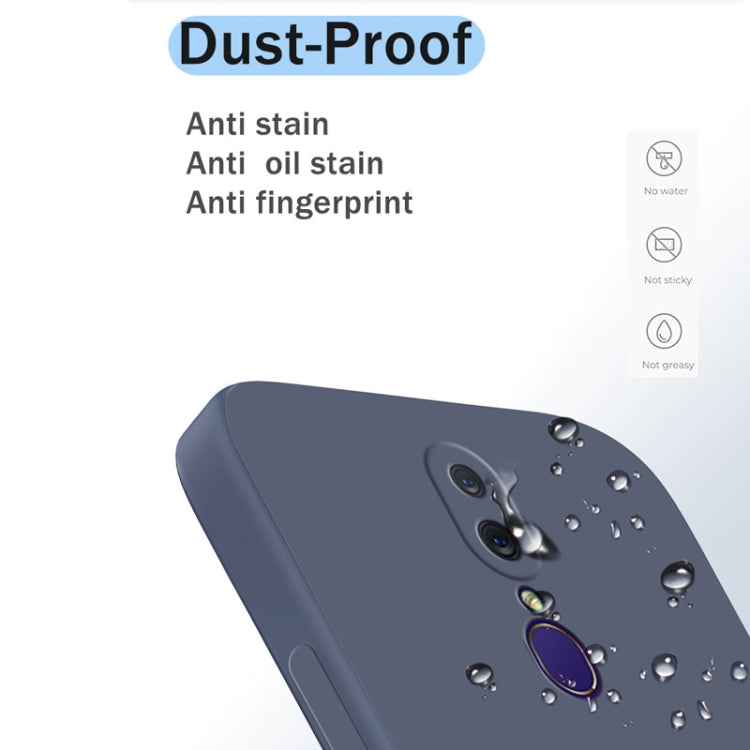For OPPO A9 / A9X / F11 Solid Color Imitation Liquid Silicone Straight Edge Dropproof Full Coverage Protective Case