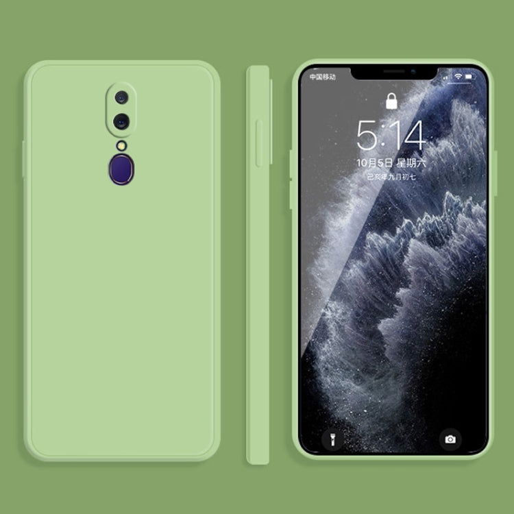 For OPPO A9 / A9X / F11 Solid Color Imitation Liquid Silicone Straight Edge Dropproof Full Coverage Protective Case