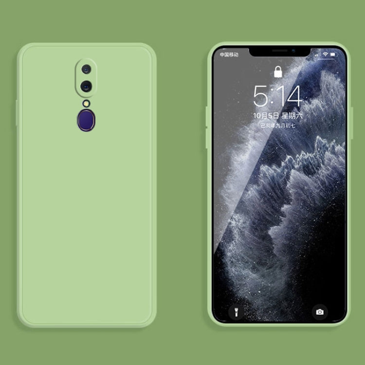 For OPPO A9 / A9X / F11 Solid Color Imitation Liquid Silicone Straight Edge Dropproof Full Coverage Protective Case