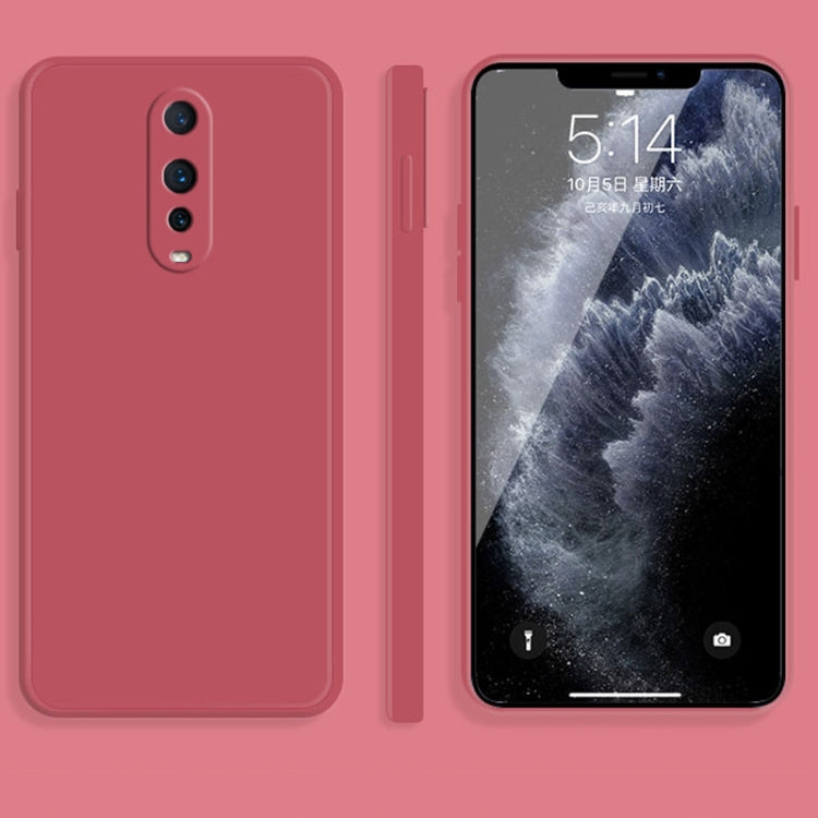 For OPPO R17 Pro Solid Color Imitation Liquid Silicone Straight Edge Dropproof Full Coverage Protective Case
