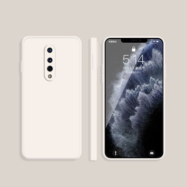 For OnePlus 8 Solid Color Imitation Liquid Silicone Straight Edge Dropproof Full Coverage Protective Case
